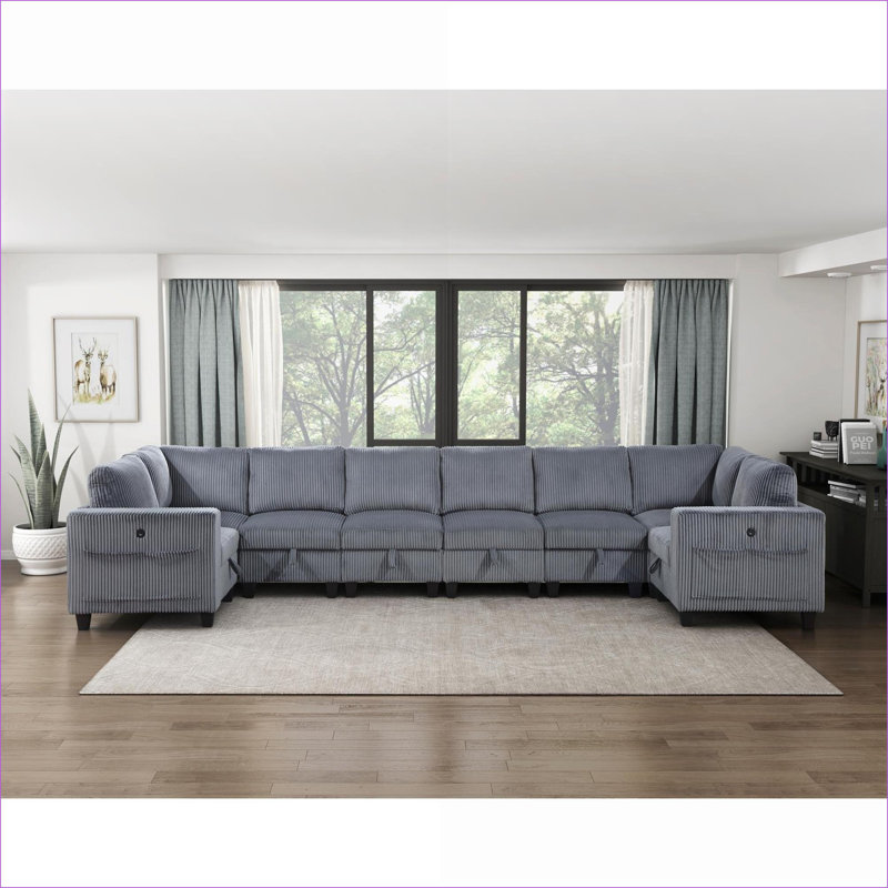 Fauteuil d'appoint sans accoudoirs gris anthracite, revêtement en velours côtelé avec rangement, sièges modernes pour salon, adultes