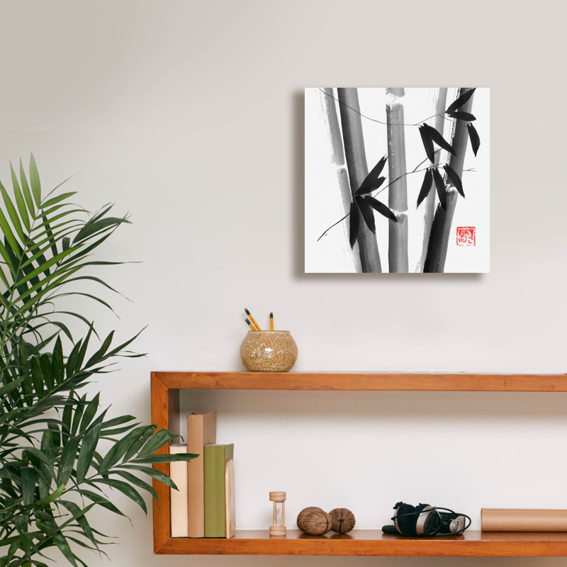'Bamboo Carre 01' by Pechane, Canvas Wall Art, 12" H x 12" W x 0.75" D