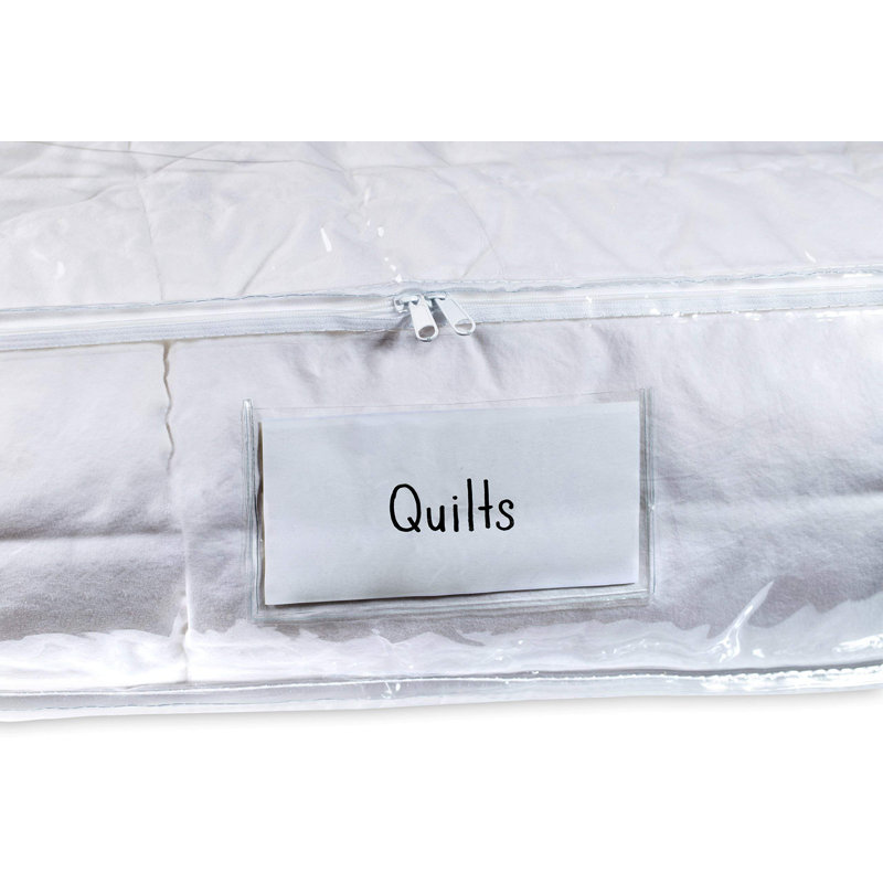 Durable Vinyl Material To Shield Your Contents From Dust, Dirt And Moisture, Easy Gliding Zipper For Easy Access And Label Pocket(2-Pack)