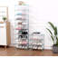 Range-chaussures empilable pour vestibule, couloir et garde-robe - Solution de rangement peu encombrante pour chaussures et accessoires