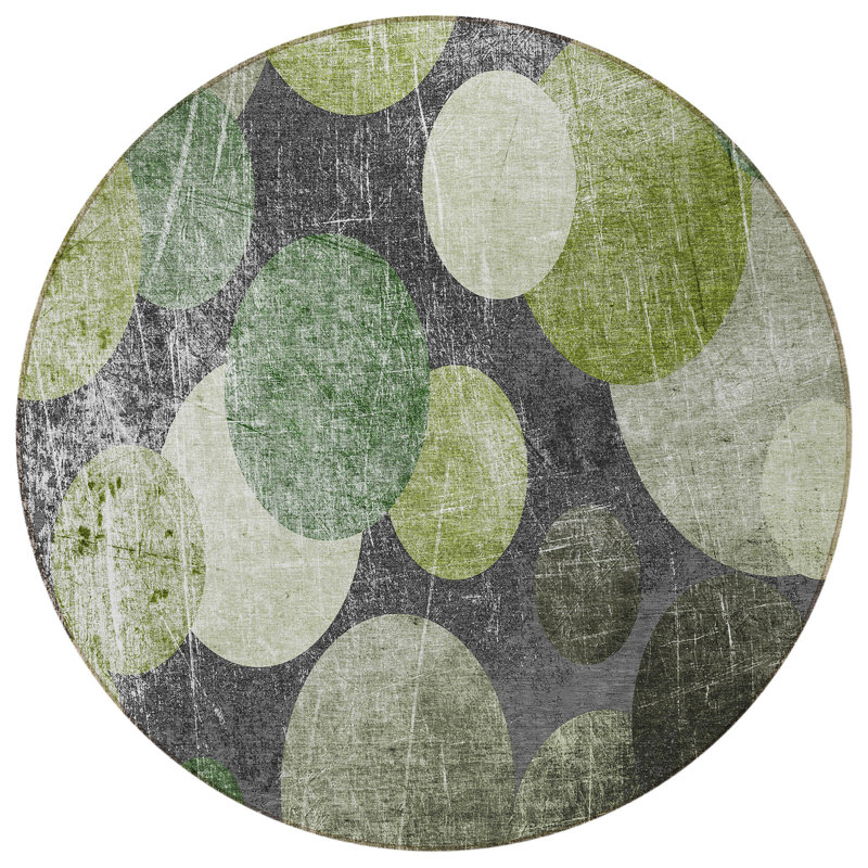 Tapis d'intérieur rond 8 po