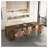 Extendable Foldable Dining Table, Space-Saving Wood Finish MDF Multifunctional Console