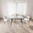 51" Dining Table Modern Minimalist Rectangular Glass For 4-6 With 0.31" Tempered Glass Tabletop And Black Metal Legs, Writing Table Desk-224325345