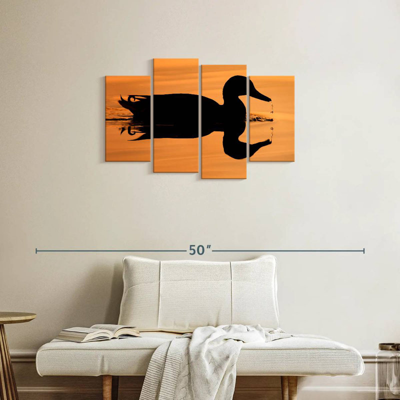 Silhouette de canard colvert Brampt, H 54 po x l 84 po