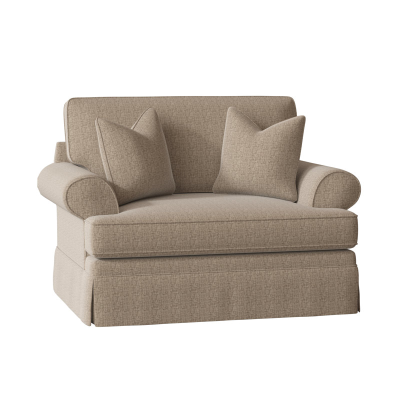 Brookner Upholstered Armchair, Zuma Natural Textured Linen