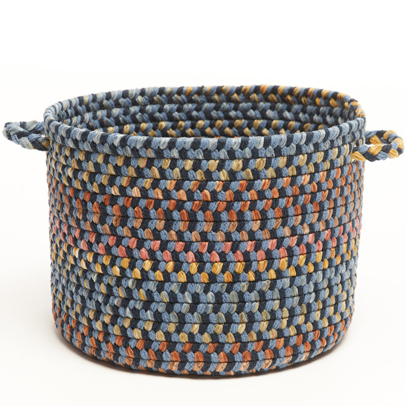 Panier en tissu Bar Harbor, H 8 po x l 10 po x P 10 po, 23 pintes, Indigo