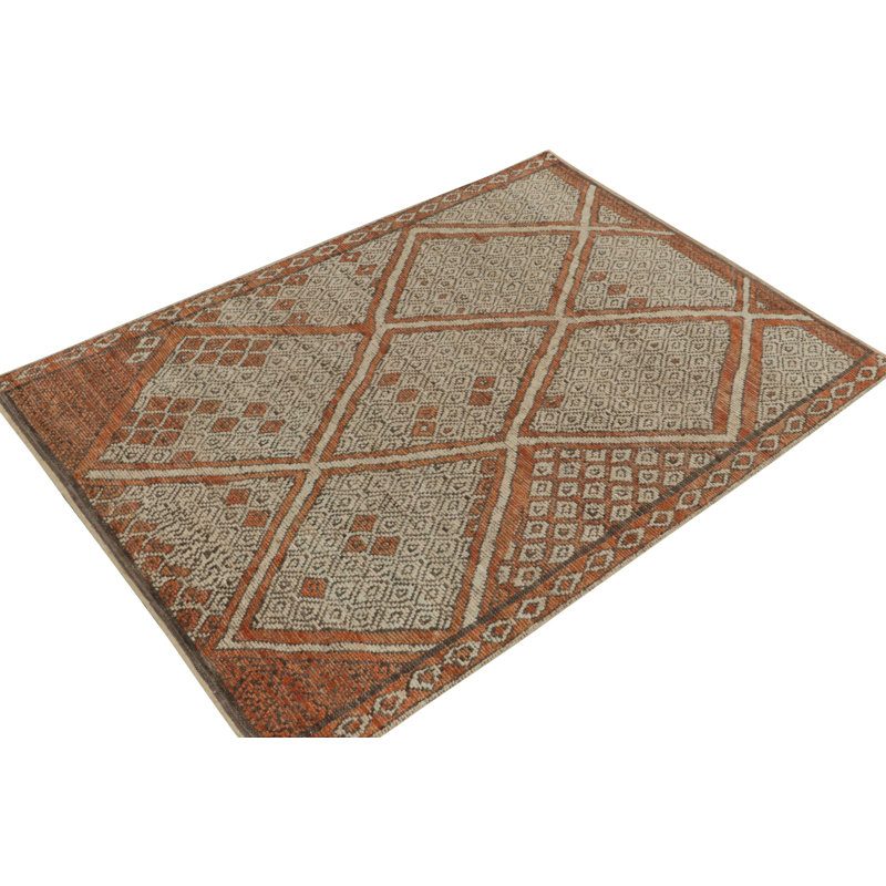 Moroccan Hand Knotted Wool Area Rug, Rectangle 9' x 12'
