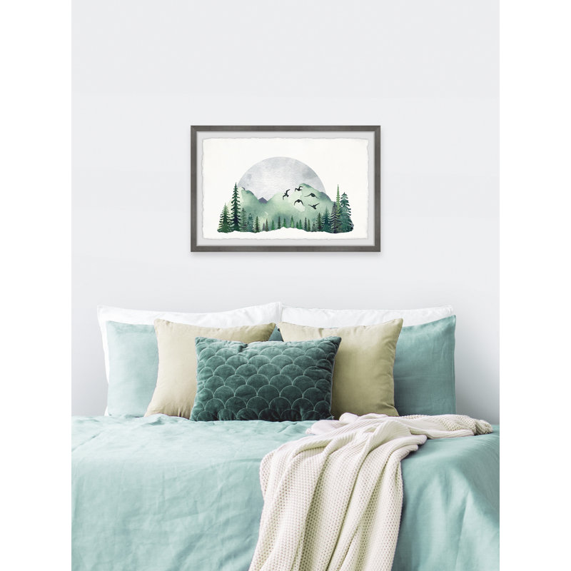 Serene Forest par - peinture encadrée, H 12 po x l 8 po