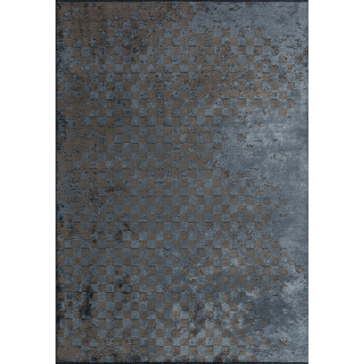 Tapis géométrique abstrait à carreaux