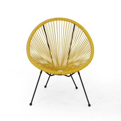 Structure en acier et chaise décorative en rotin artificiel