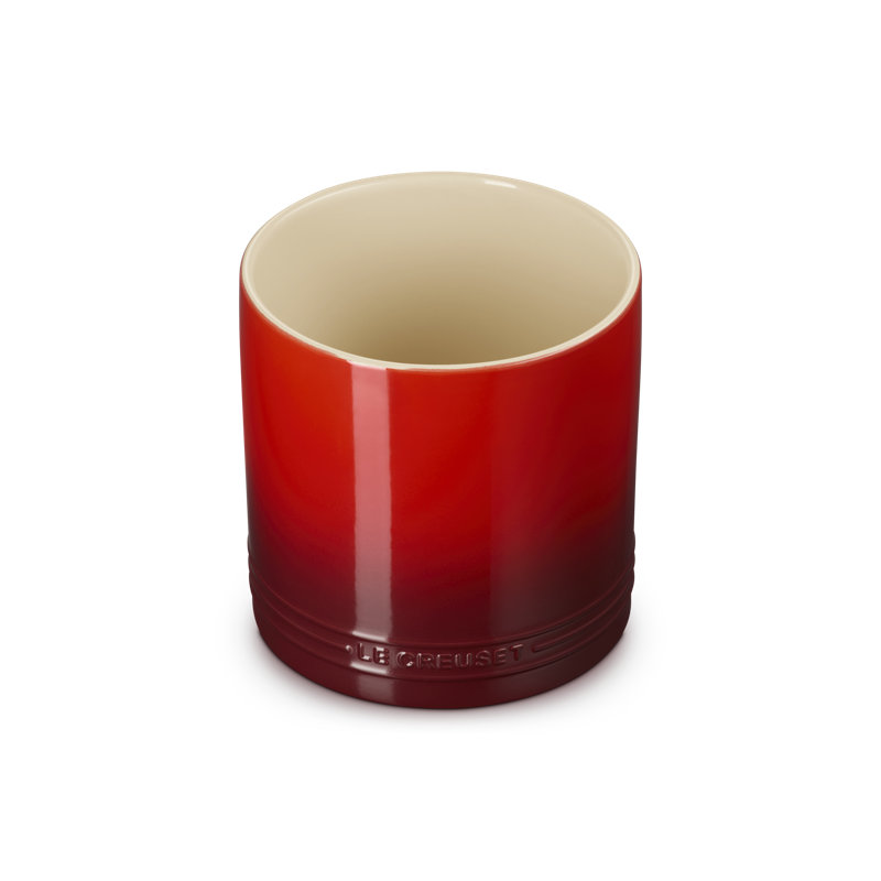 Le Creuset Stoneware Signature Utensil Crock, 2.7 Qt. - Sea Salt, Cerise
