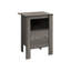Bedroom End Table In Grey Laminate - Construction Modern With Finish Contemporary Style