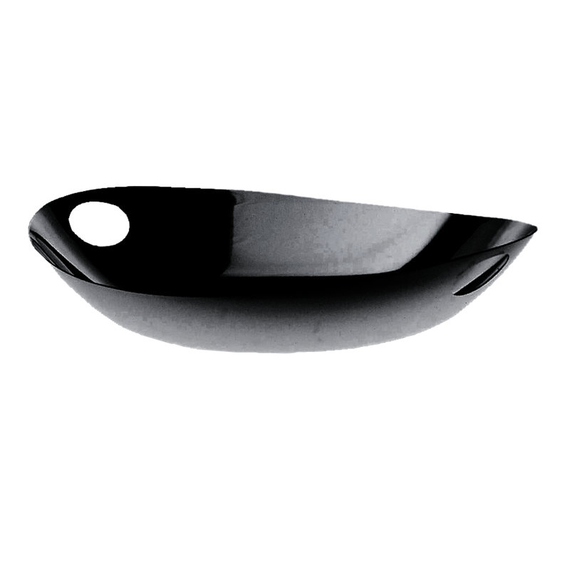 Tendence Oval Bowl with Fretworked Handles 8.66" - 1 Piece - Black Gold, Black Gold
