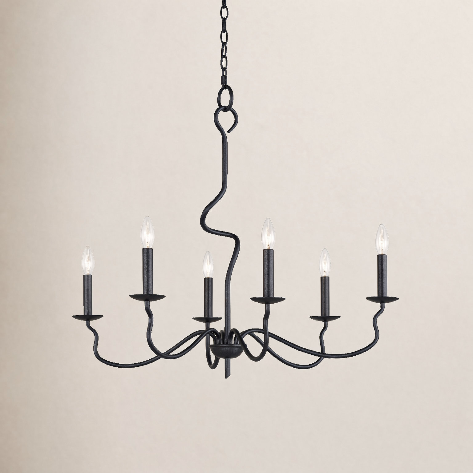 Olivia 6 - Light Dimmable Chandelier