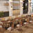 Square Dining Table, 31.5" Industrial Dinner Table-688064842-688064845