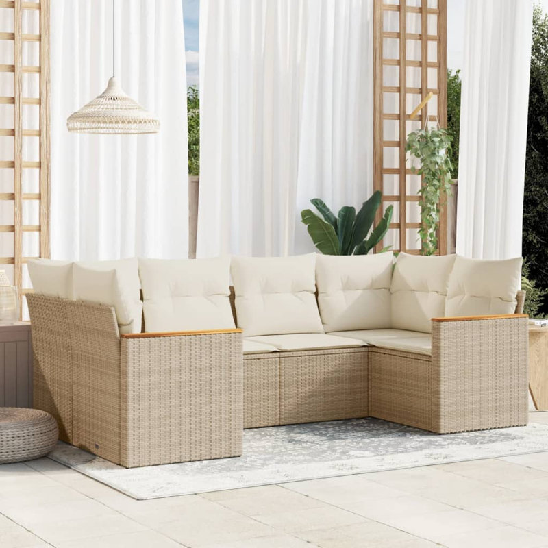 Ensemble de canapé de jardin modulaire en rotin PE Vidaxl