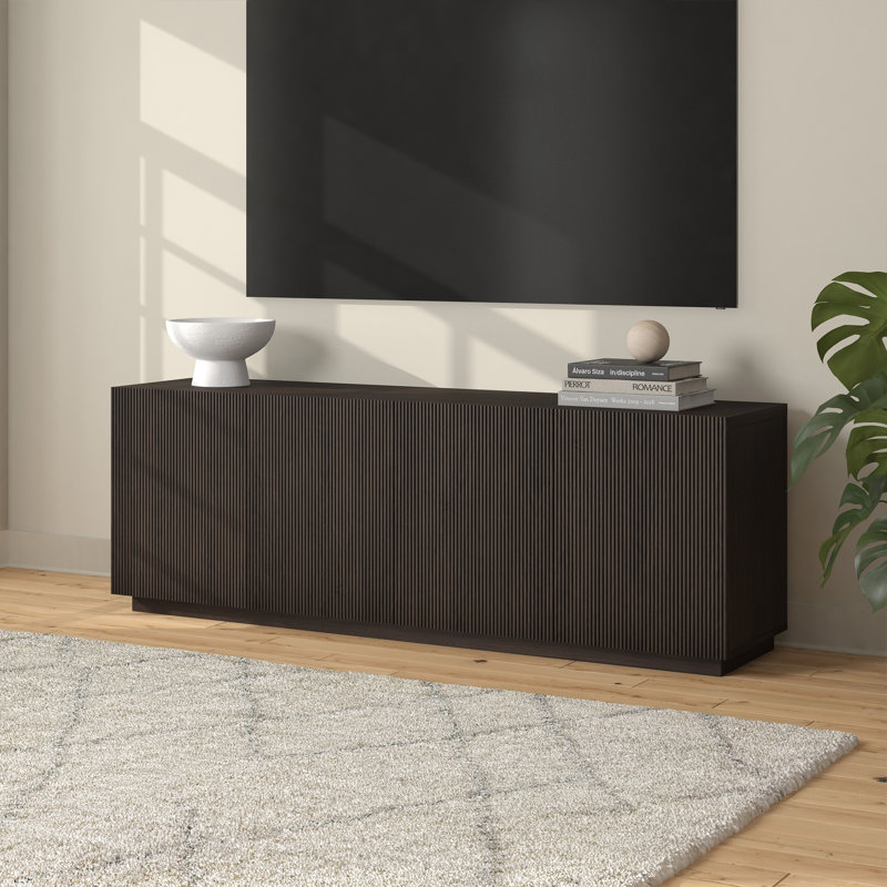 Halifax Rectangular TV Stand for TV's up to 75", Alder Brown