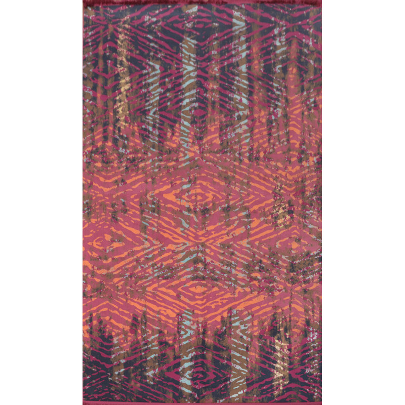 Tapis de style Gabbeh patiné 6 x 9