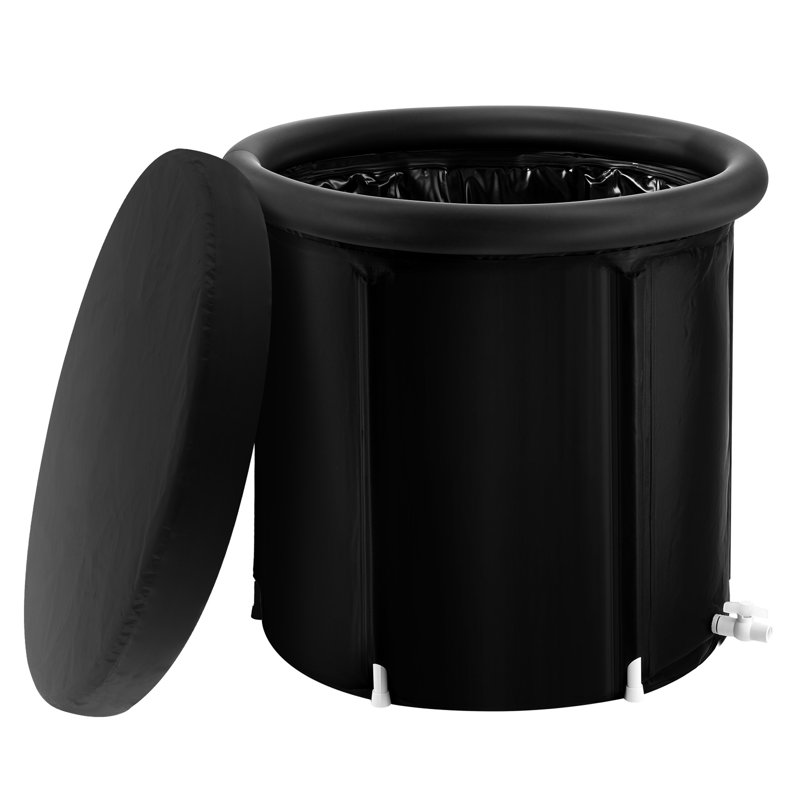 Baignoire plongeante de 31,5 po pour la thérapie par le froid, espace de repos confortable, cadres moyens, bain d'eau glacée, taille d'eau convenable et cadres plus petits, avec stabilité des tubes de soutien