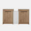 Armoire de salle de bain indépendante avec lavabo en céramique et armoire de rangement, porte à fermeture en douceur