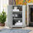 32.5x36x28cm Triangle Corner Bathroom Storage Cabinet With Adjustable Shelves MDF Board-198628343
