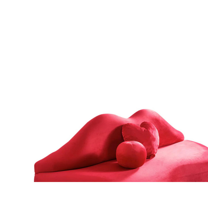 Canapé rembourré 80 po Guth, Red Velvet
