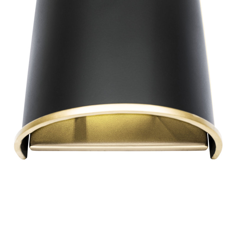 Coco 2-Light Wall Sconce, Matte Black/French Gold, Matte Black