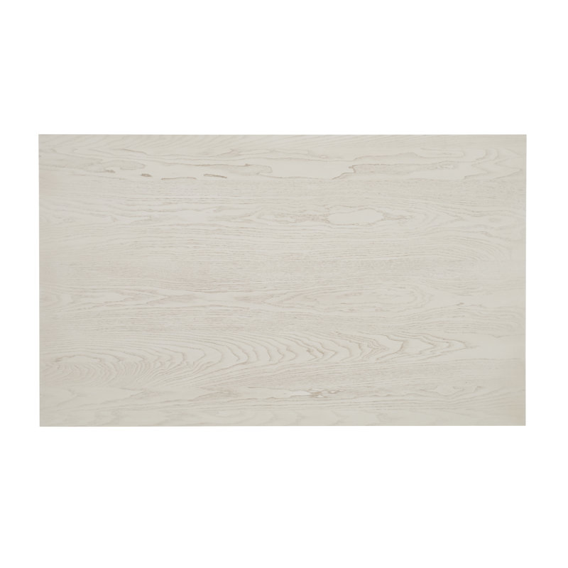 Smokey White and Dark Gray Farmhouse Solid Wood Dining Table