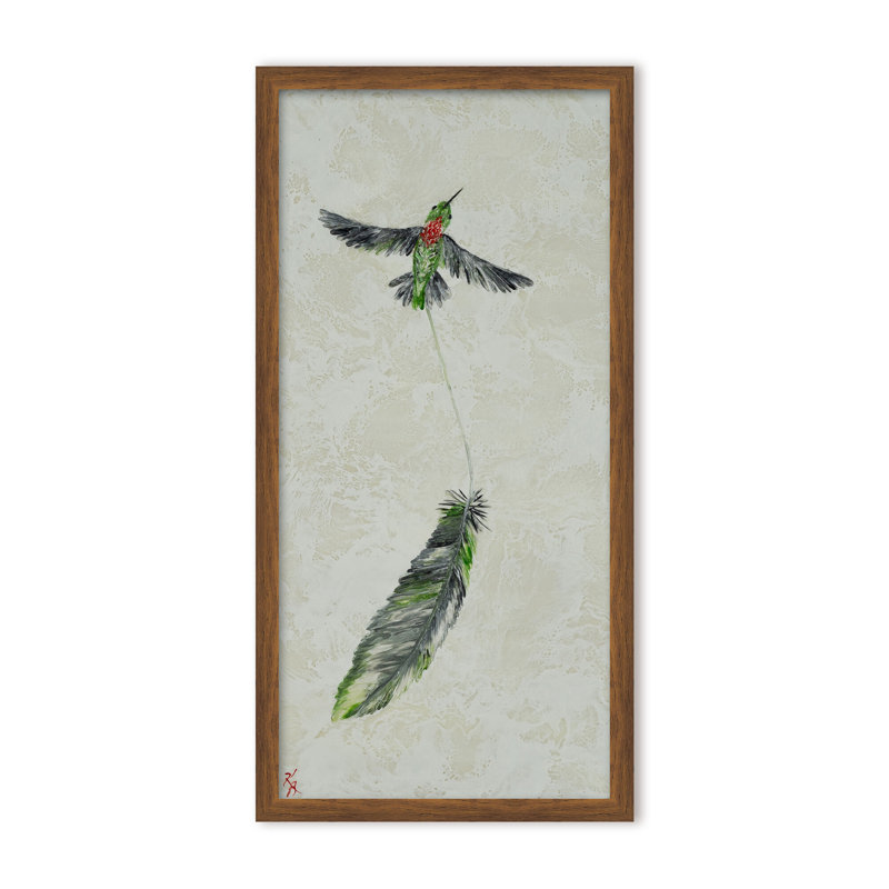 Nature Inspired "Vivid Flutter" Canvas Wall Art By , 48" H x 24" W, Framed Print, Gold