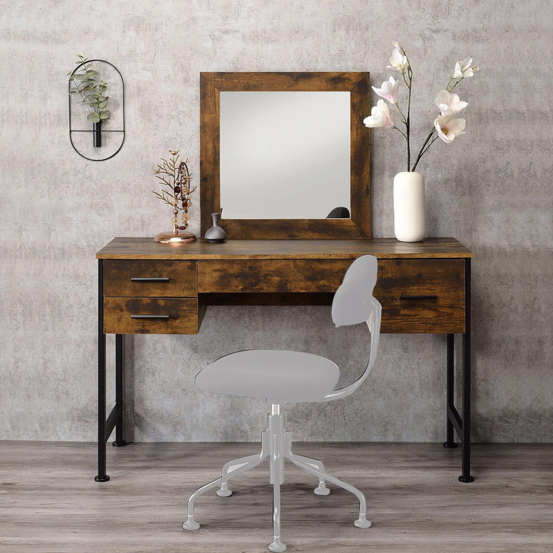 4 Storage Drawers Vanity Set with Mirror