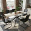Extendable Metal Base Dining Table