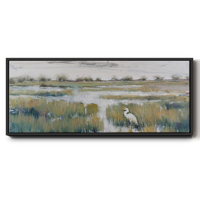 Marshland View VI - Framed Canvas, 20" H x 50" W