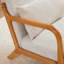Chaise d'appoint Mid-Century moderne en bois d'hévéa avec coussin lombaire-1960672672-1960672676