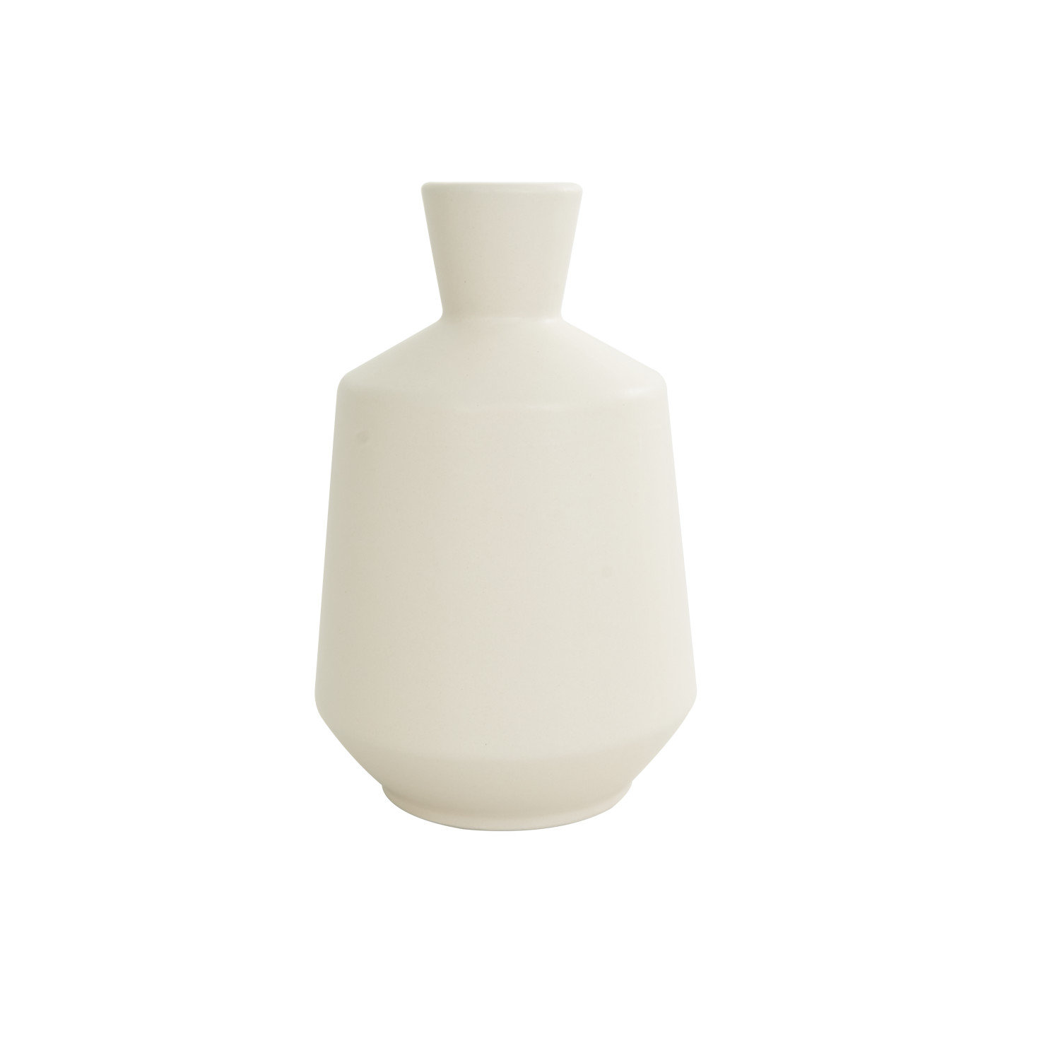 Mable Ceramic Table Vase, Cream