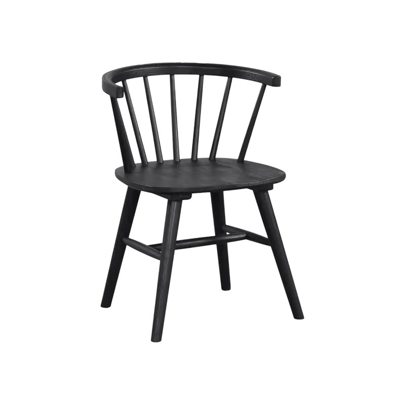 Chaise d'appoint Mid-Century moderne l 22 po (2 / RTC), noir