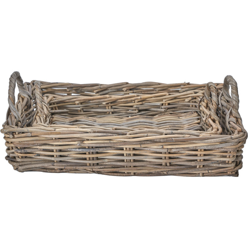 Hand Woven Wicker Laundry Hamper with Handles
