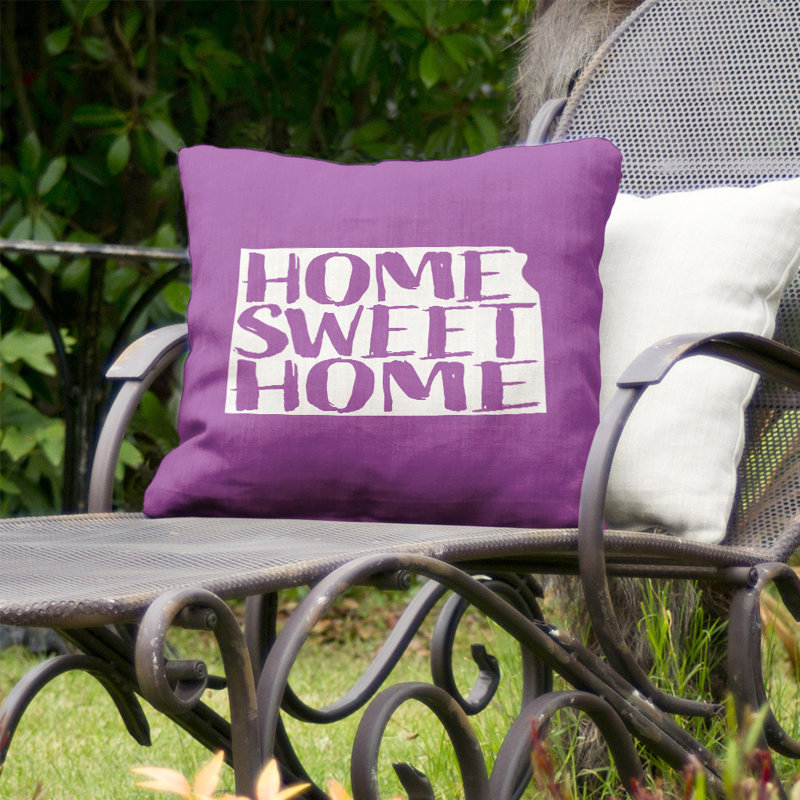 Coussin intérieur/extérieur doux pour la maison, H 16 po x l 16 po, New Hampshire, Mauve