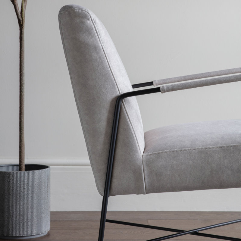 Ethellee Upholstered Armchair, White