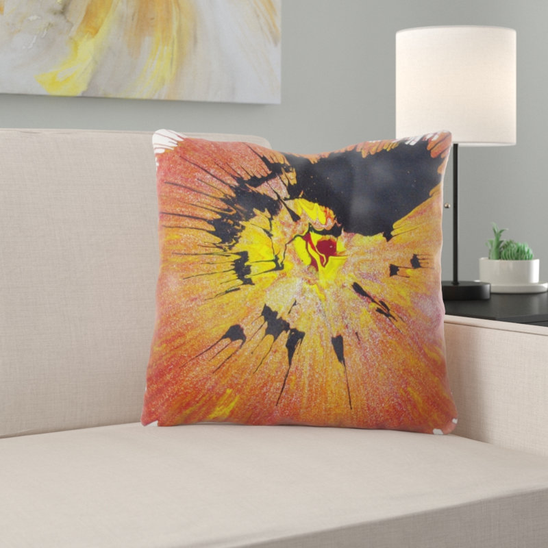 Coussin décoratif painting Mascarenas, Microsuède, Intérieur