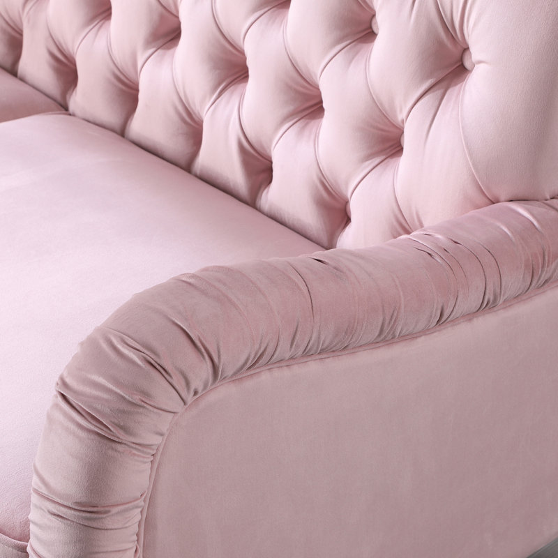 Canapé Chesterfield moderne; canapé moderne 3 places, Rose