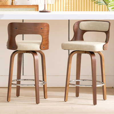 Swivel Faux Leather Counter & Bar Stools