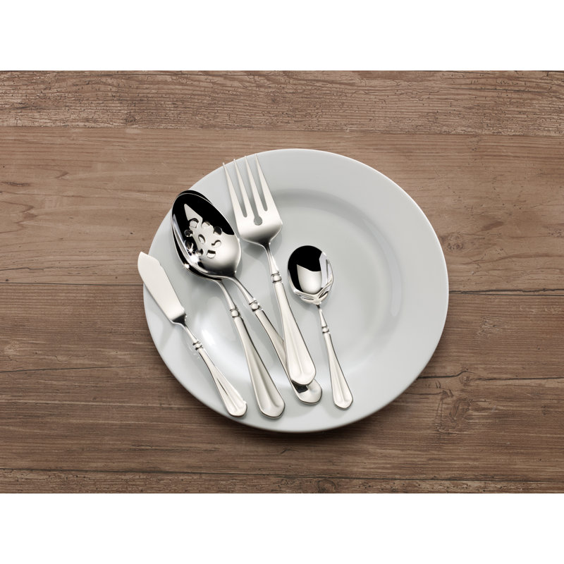 Mikasa French Countryside 65-Piece 18/10 Stainless Steel Flatware Set, Service for 12