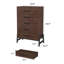 Commode autoportante à tiroirs hauts avec rangement, commode en bois-1993048513