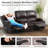 3 Seater Recliner Sofa, Manual Reclining Chair With 2-Tier Cushion