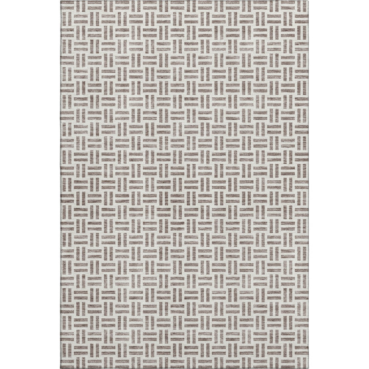 Premium Machine Washable Prisco Taupe Rug