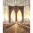 Sunset on the Brooklyn Bridge - Bridge Beige Framed Canvas