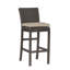 Rustic Wicker 30.5" Bar Stool with Cushion