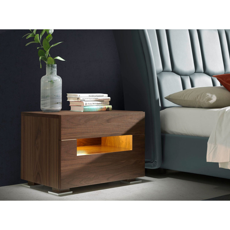 58cm W Manufactured Wood Bedside Table