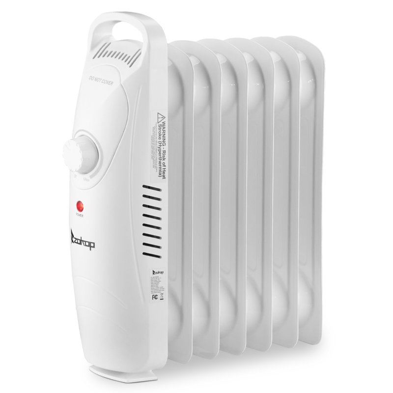 Radiateur électrique à bain d'huile 600 watts blanc