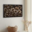 Art mural sur toile, lis métalliques bronze sur fond foncé-1344018114